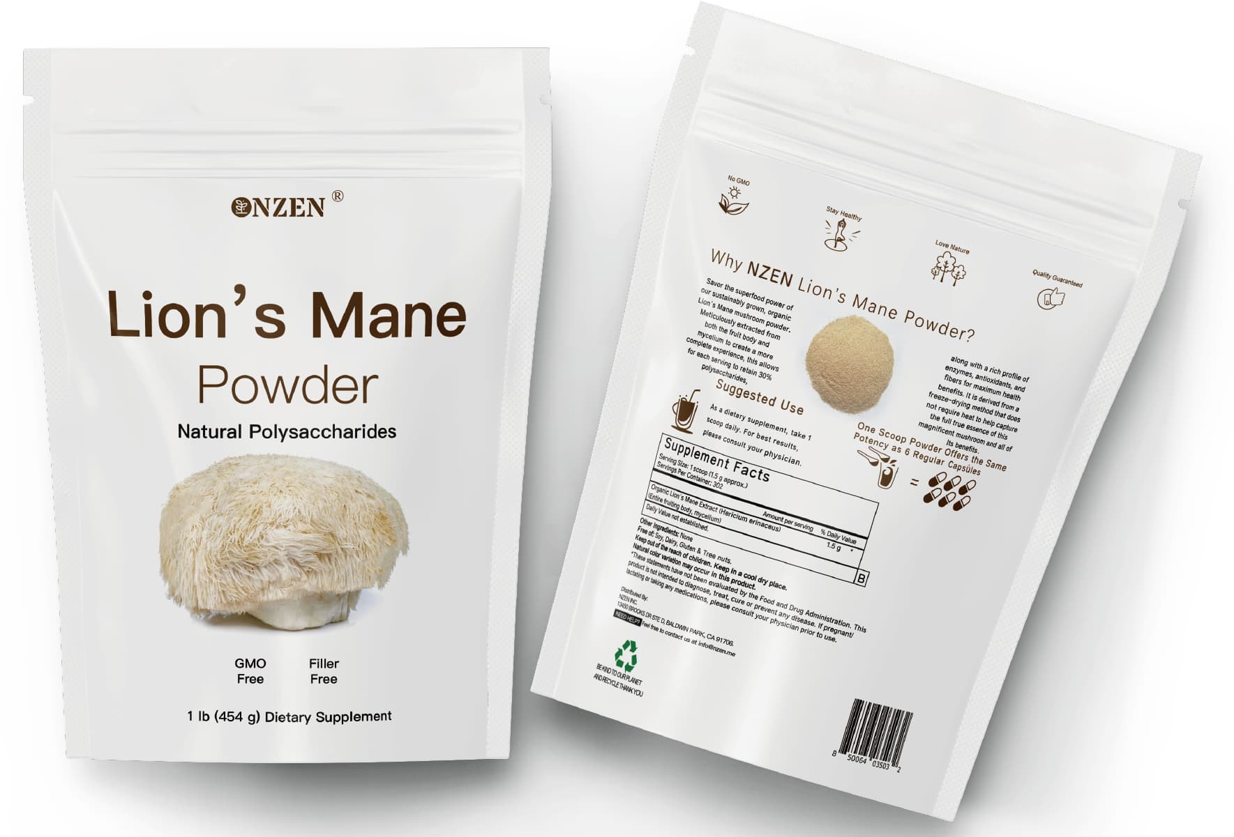 Hericium mushroom powder